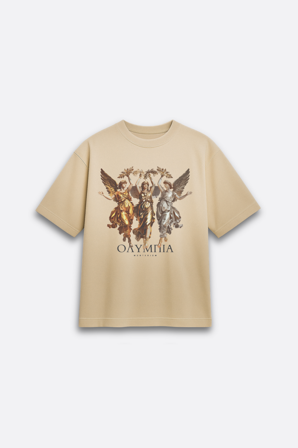 Three Angels Graphic Tee in Dune