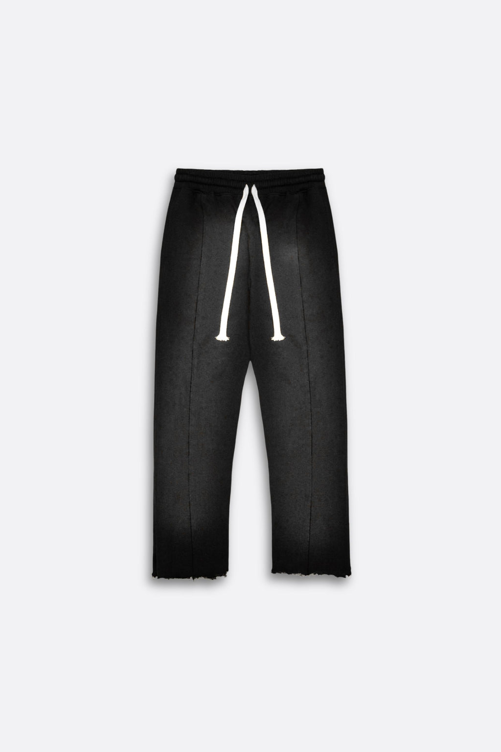 Distressed Pintuck Pant in Faded Black